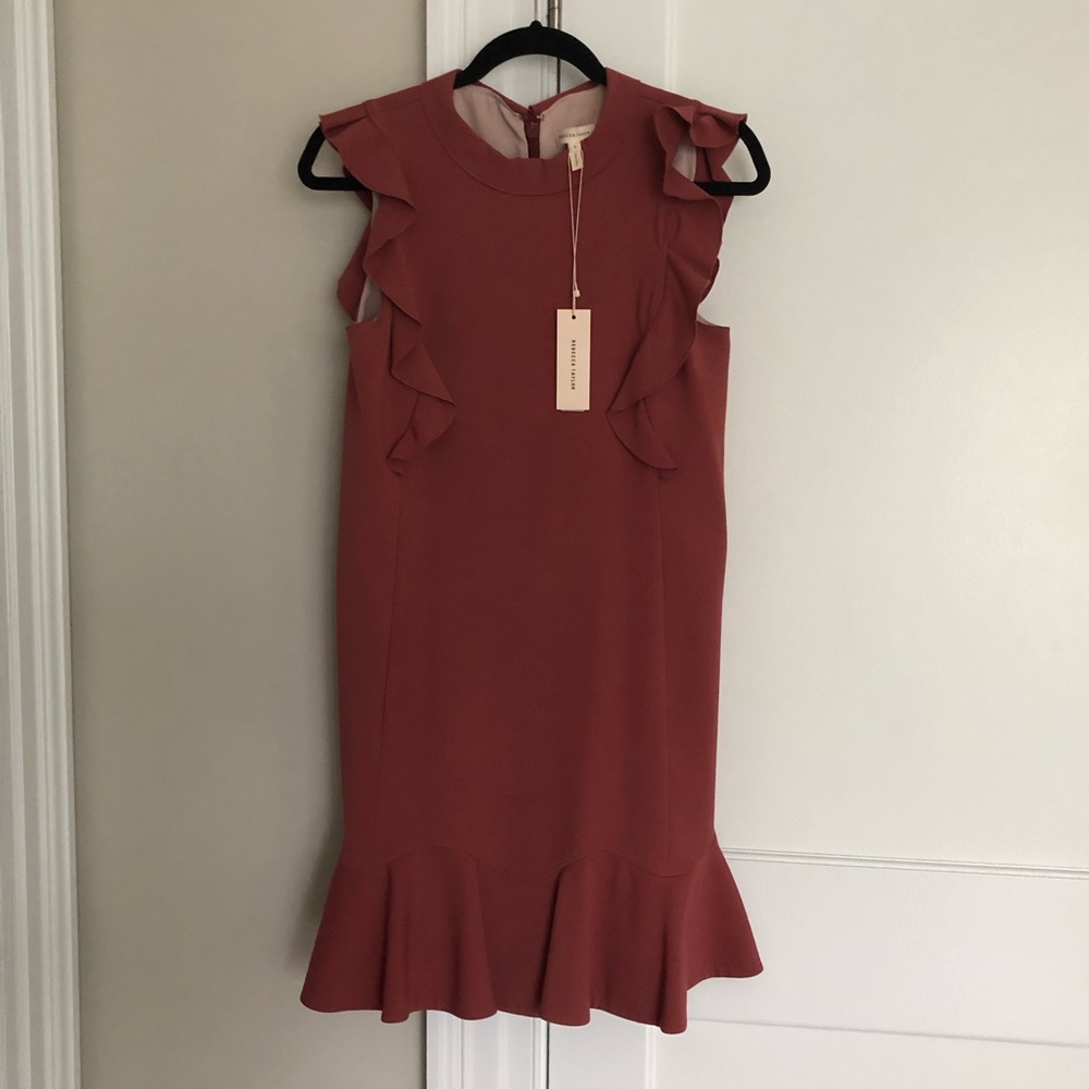 NWT Rebecca Taylor flutter sleeve dress